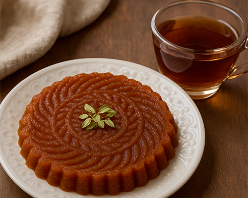 طرز تهیه حلوا زعفرانی ساده با آرد گندم برای 4 نفر