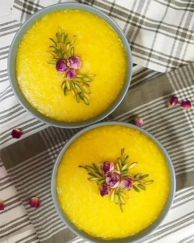 طرز تهیه شله زرد مجلسی یک دسر خوشمزه و ایرانی برای هر مناسبتی