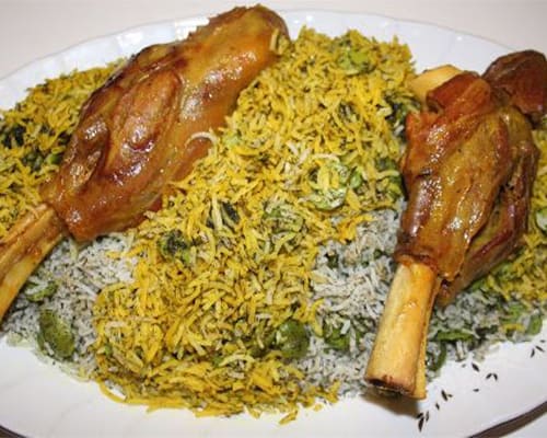 طرز تهیه باقالی پلو با ماهیچه مجلسی برای ده نفر (2)