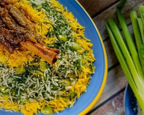 طرز تهیه باقالی پلو با ماهیچه مجلسی برای ده نفر (2)