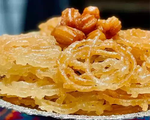 طرز تهیه زولبیا و بامیه خانگی آسان و خوشمزه مثل قنادی