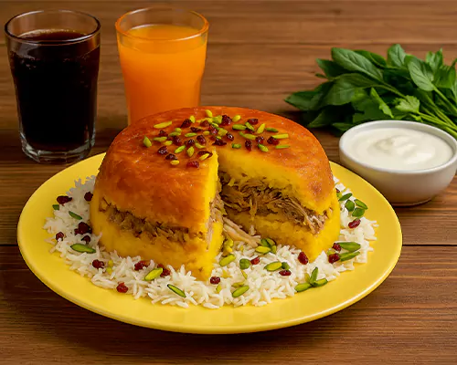 طرز تهیه شیرازی پلو مجلسی با گوشت | دستور پخت اصیل و خوشمزه