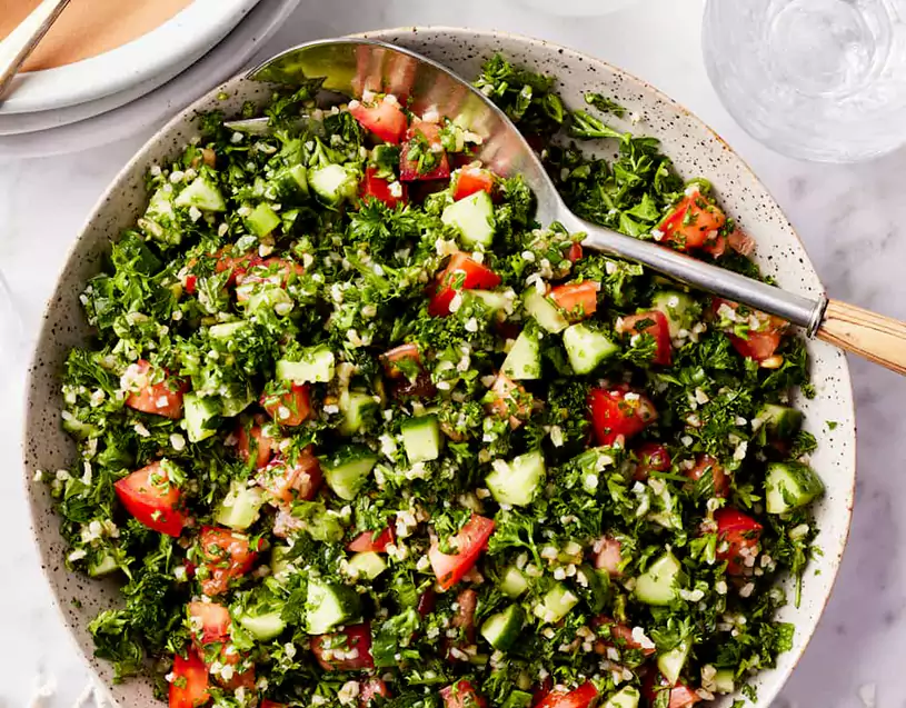 طرز تهیه سالاد تبوله لبنانی اصل | سالم، رژیمی و سرشار از طعم تازه