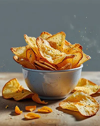 طرز تهیه چیپس پیاز جعفری خانگی؛ خوشمزه، ترد و متفاوت!